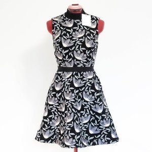 NWT self-portrait Black Dress (Floral Lace Peony)